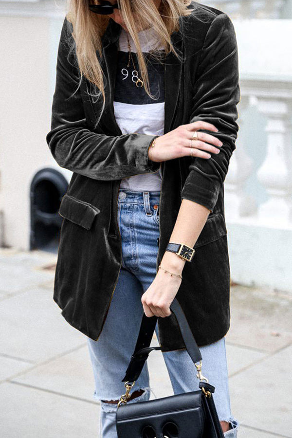 Krohn-e | Blazer aus Samt im Streetstyle
