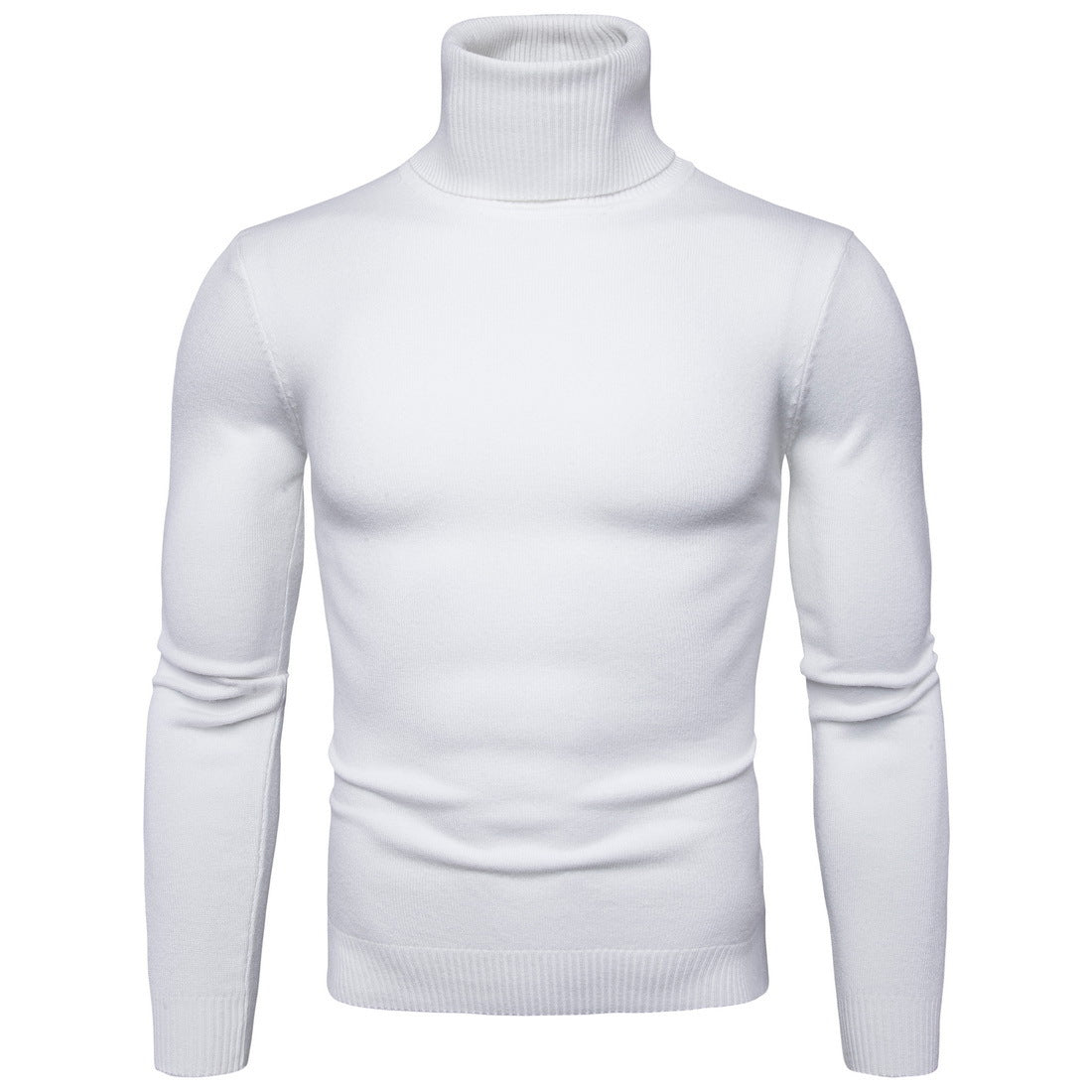 Herren Rollkragenpullover aus weicher Merinowolle mit eleganter Struktur Krohn-e