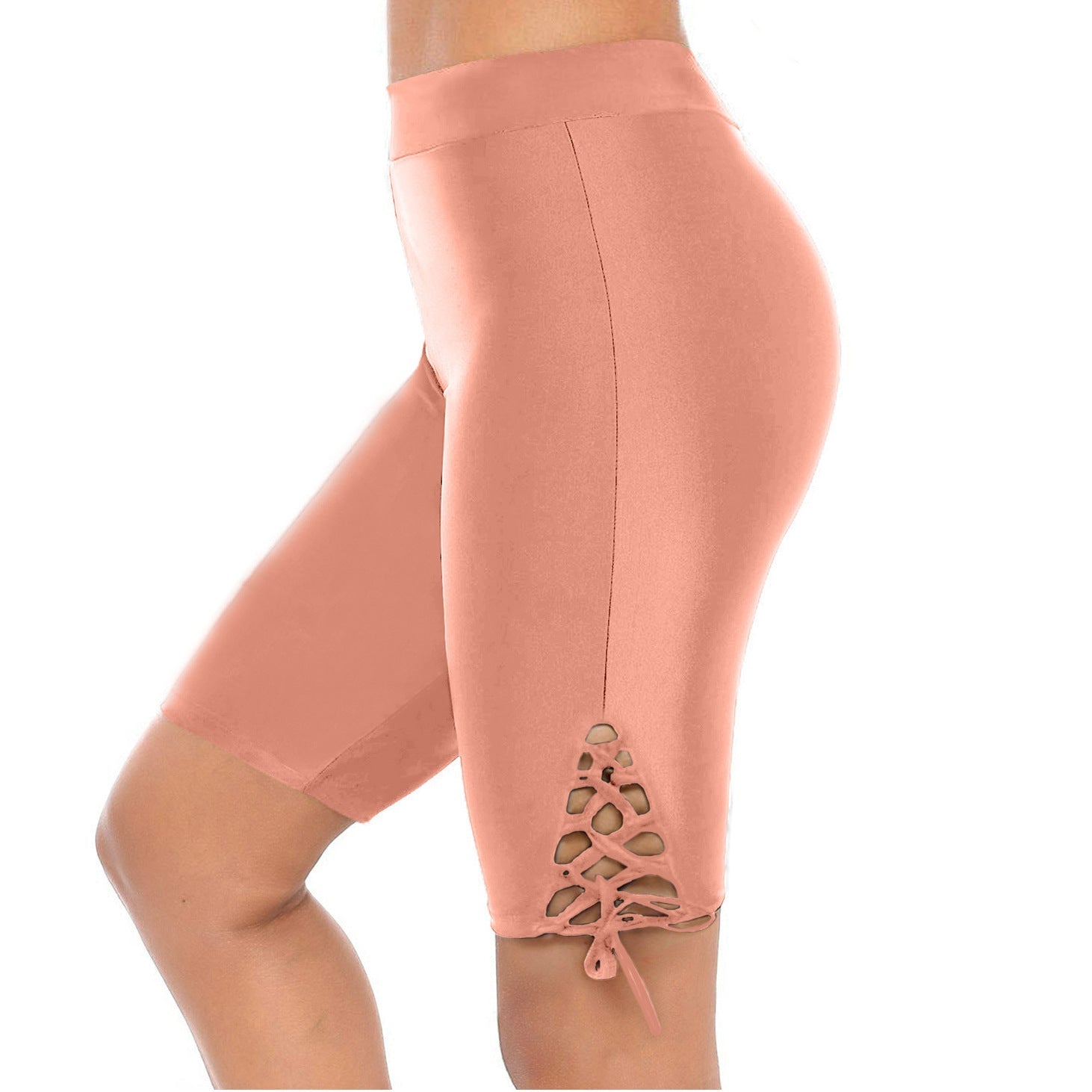 Damen Sportliche Radlerhose mit dekorativen Schnürdetails Krohn-e