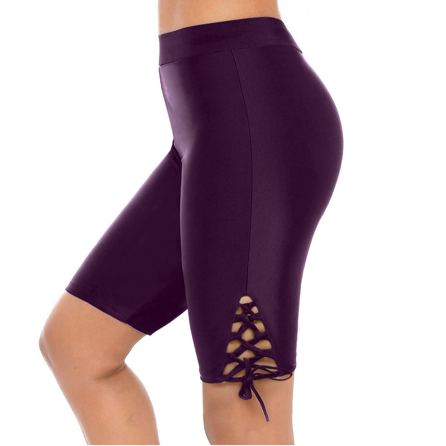 Damen Sportliche Radlerhose mit dekorativen Schnürdetails Krohn-e