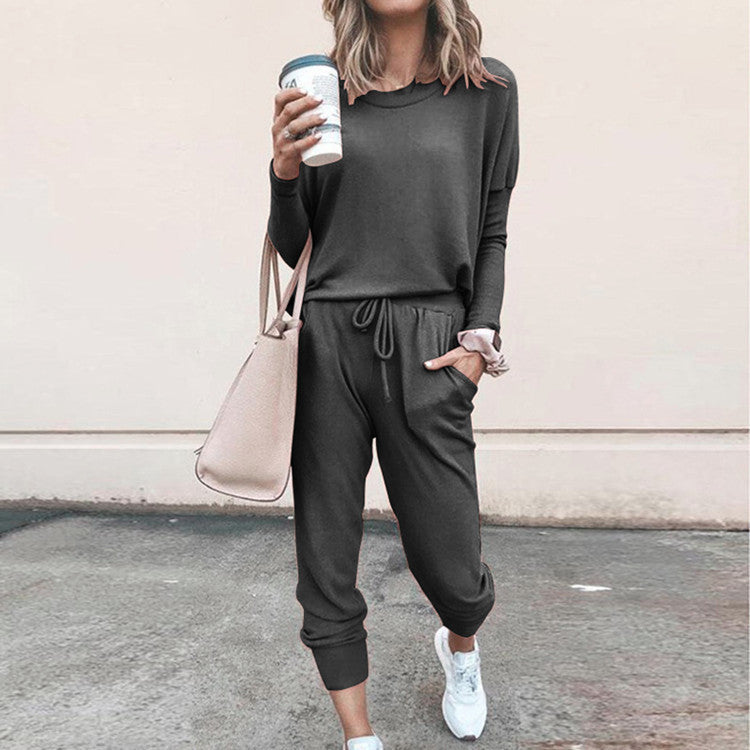 Damen Freizeit-Jogginganzug mit lässigem Schnitt und praktischen Taschen Krohn-e