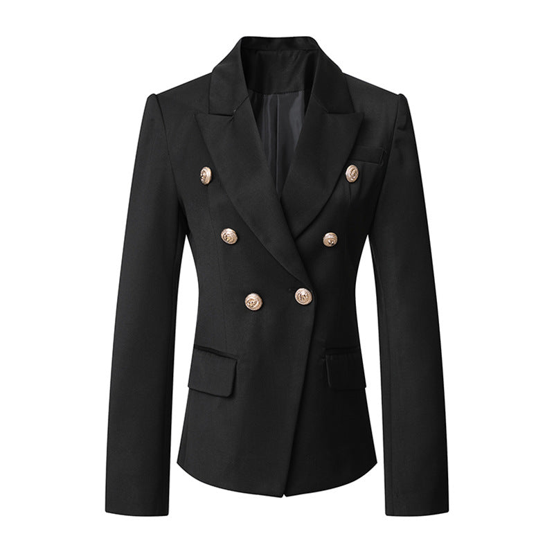 Damen Elegante Doppelreihige Blazerjacke mit goldenen Knöpfen Krohn-e