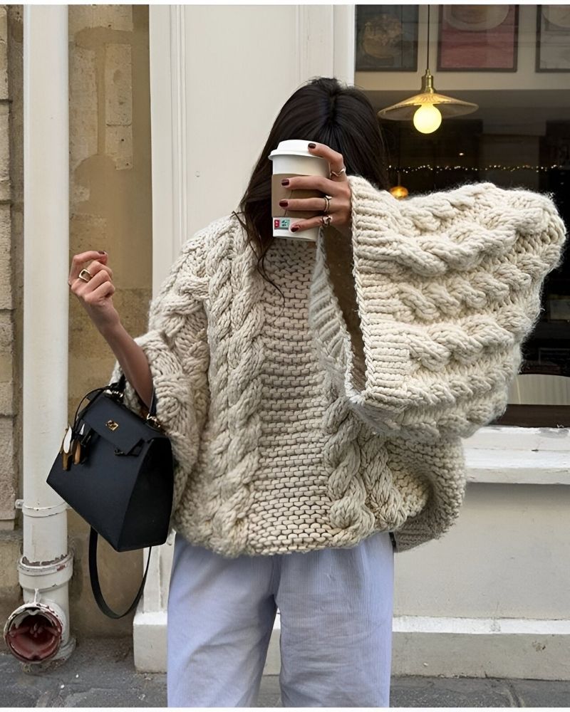 Krohn-e | Gestrickter Übergrösse-Pullover
