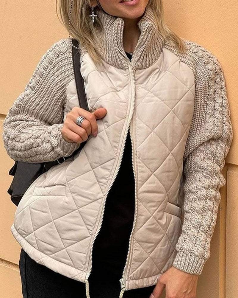 Krohn-e | Freizeit Strickjacke mit Reißverschluss