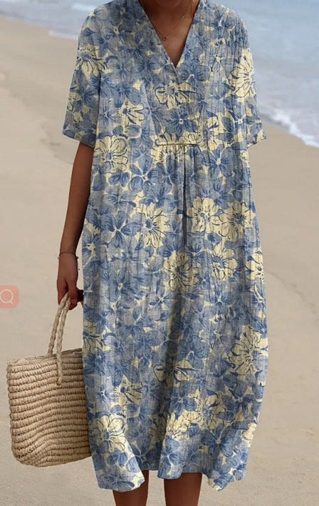 Fudus bequemes Maxikleid mit Blumenmuster