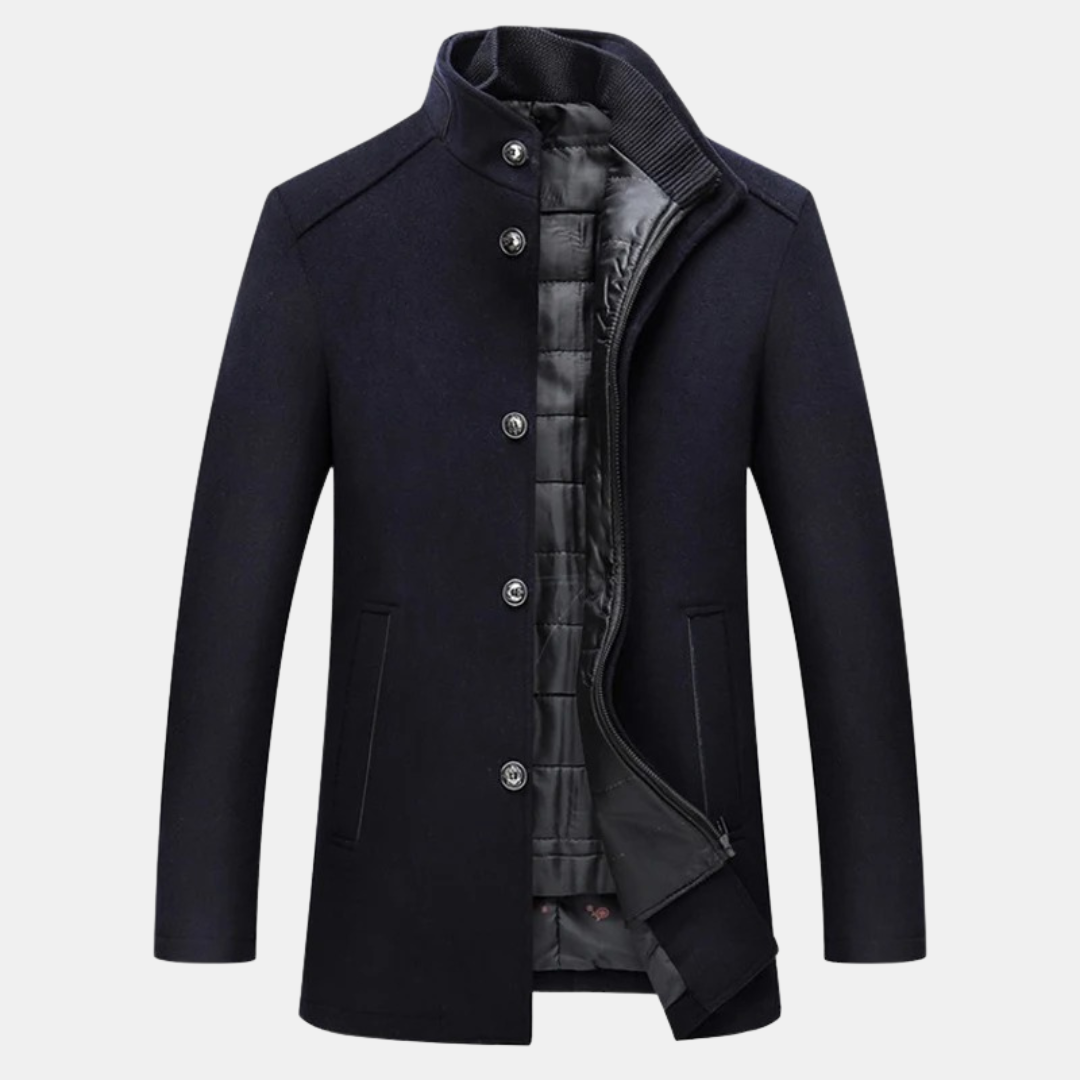 Herren-Wintermantel mit elegantem Stehkragen