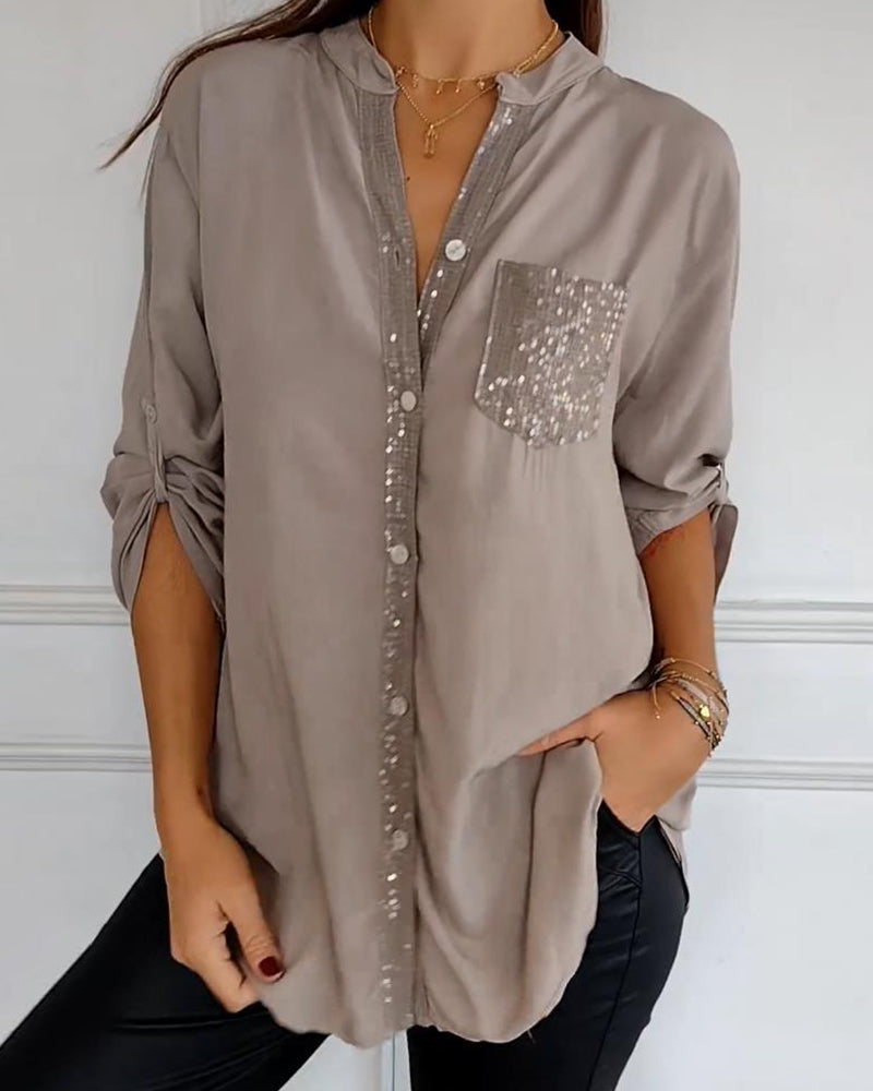 Krohn-e | Stilvolle Bluse mit Glimmer Nicht Spezifiziert Elegant und Strahlend