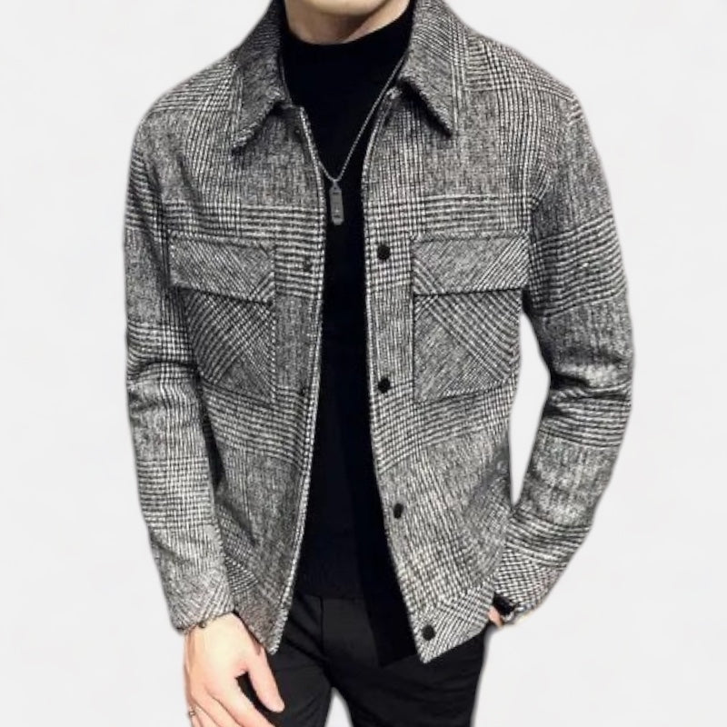 Krohn-e | Klassische Karierte Jacke für Alle Jahreszeiten