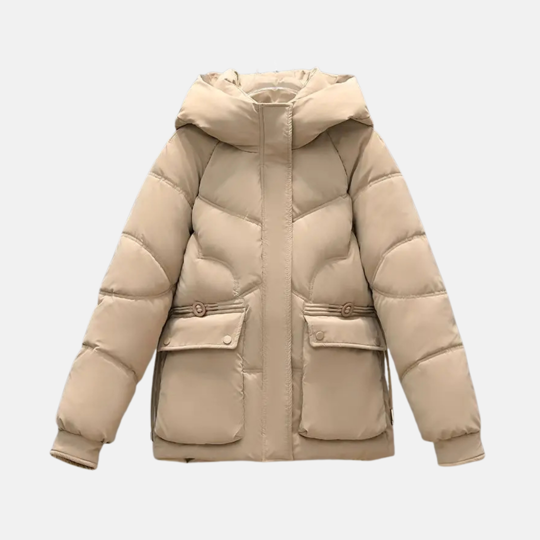 Krohn-e | Kapuzen-Puffermantel | Gequiltete Relaxed Fit Jacke