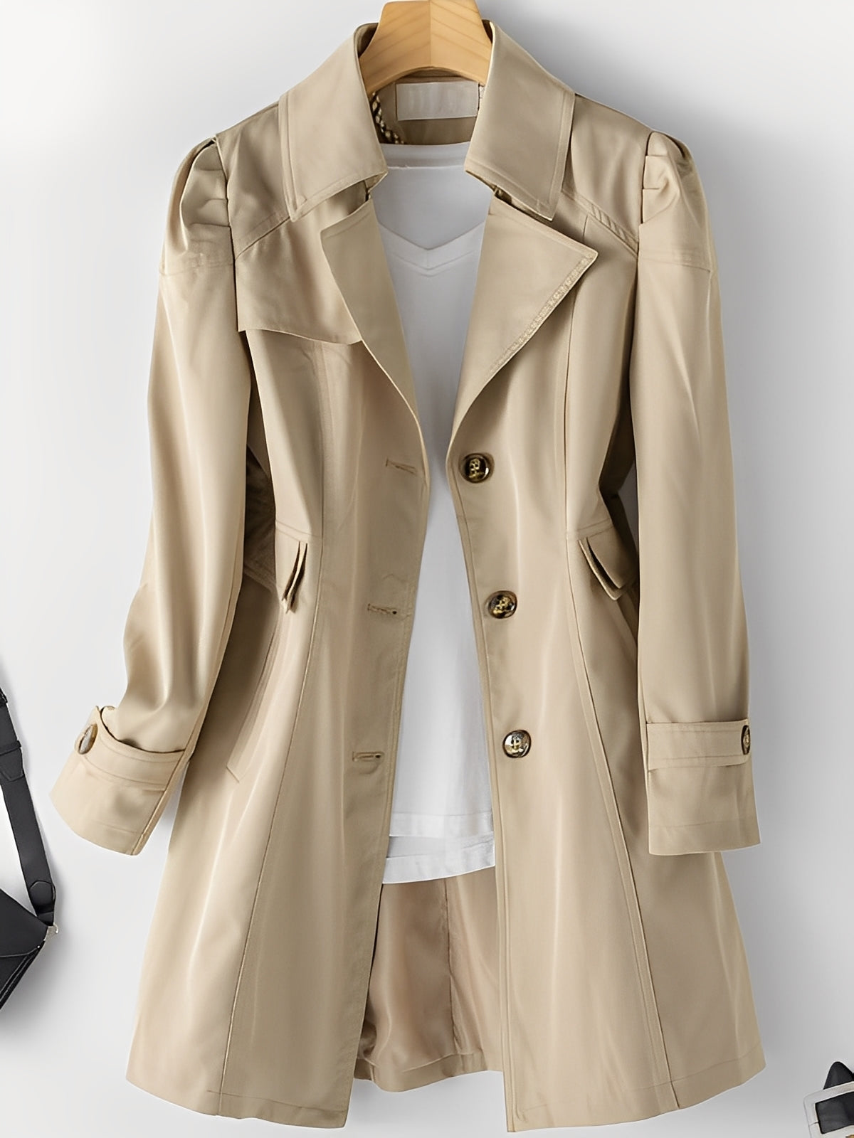 Krohn-e | Lässiger Cashmere-Trenchcoat für Frauen