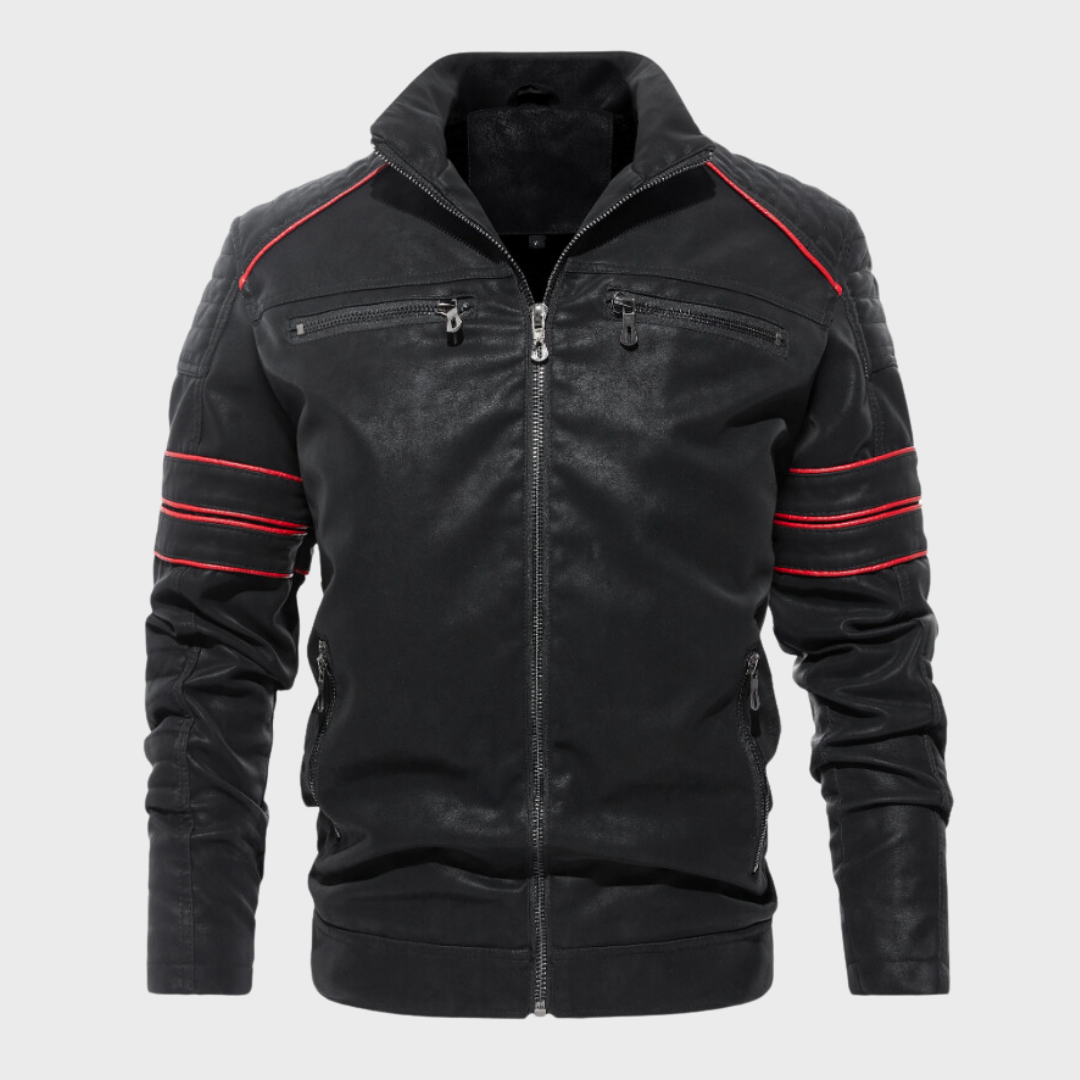 Krohn-e | Herren Dick Gepolstertes Lederjacke