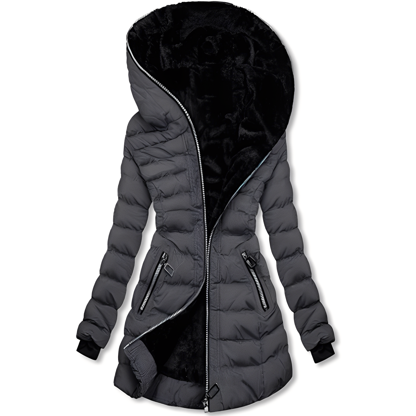 Krohn-e | Moderne Winterjacke mit Kapuze für Frauen