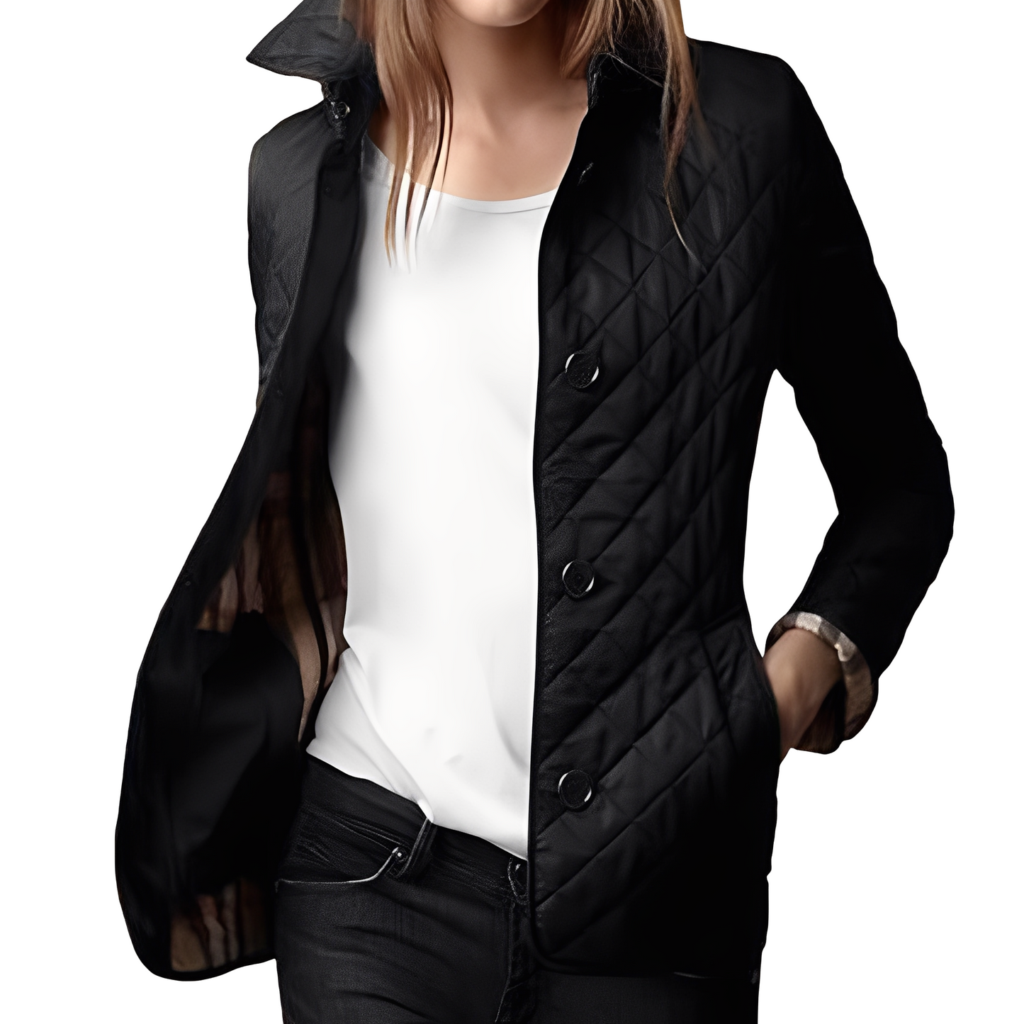 Krohn-e | Stylische Slim-Fit Jacke mit Knöpfen für Männer