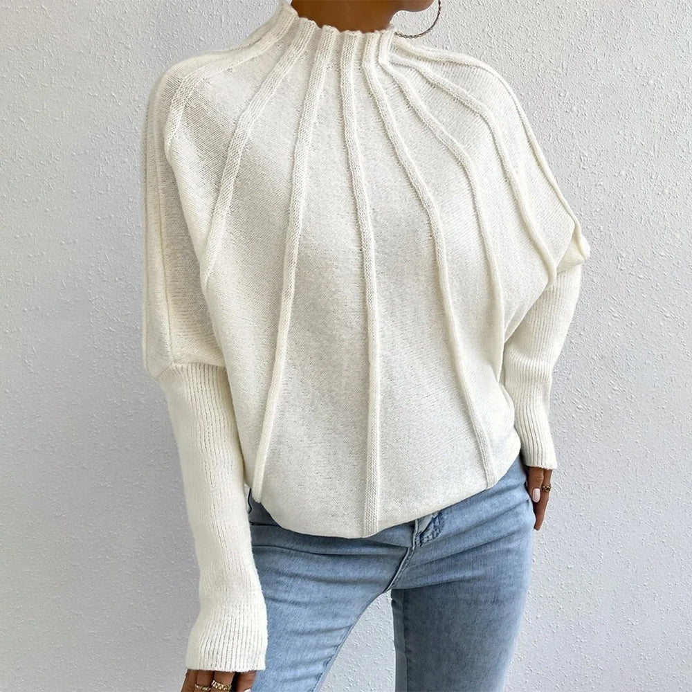 Krohn-e | Kaschmir-Strickpullover mit Fledermausärmeln