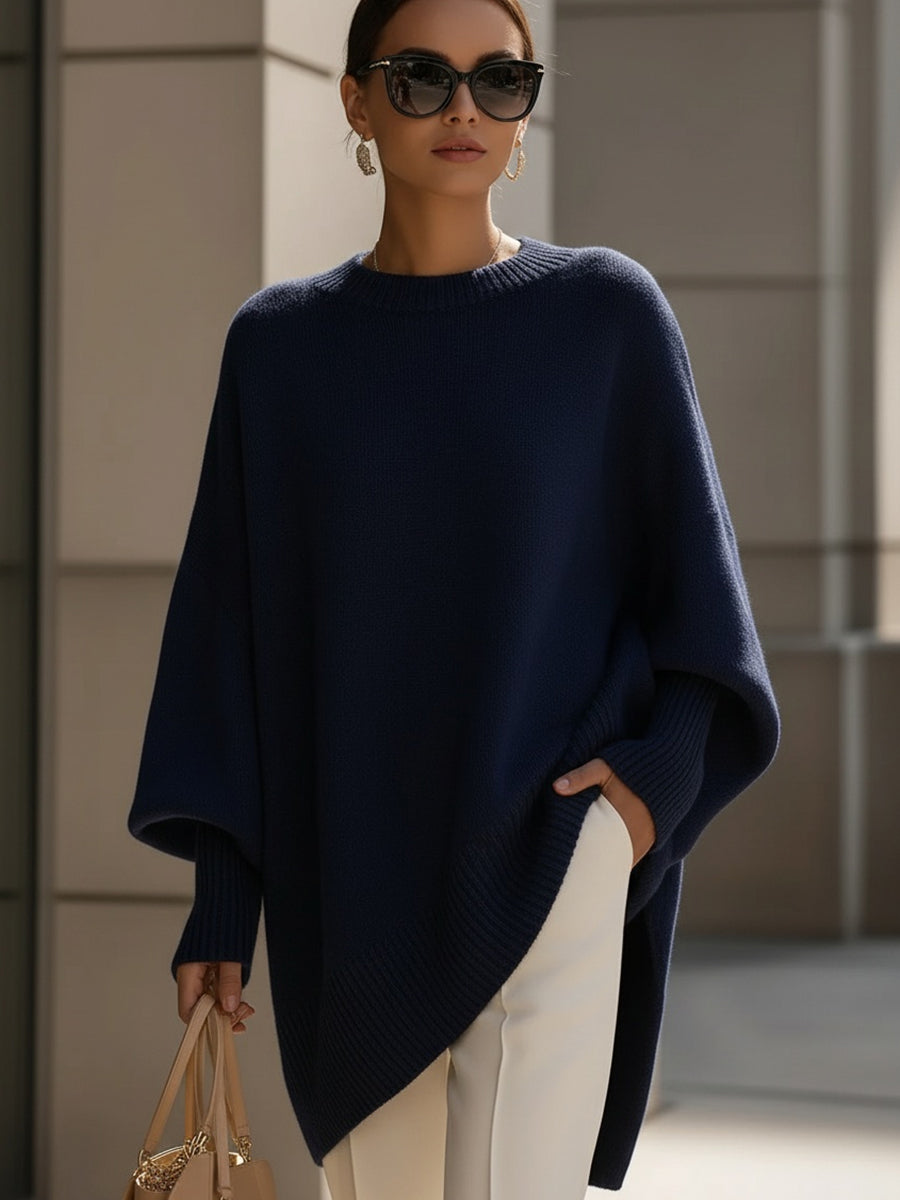 KROHN-E Damen Oversize-Poncho Weich Vielseitig Casual