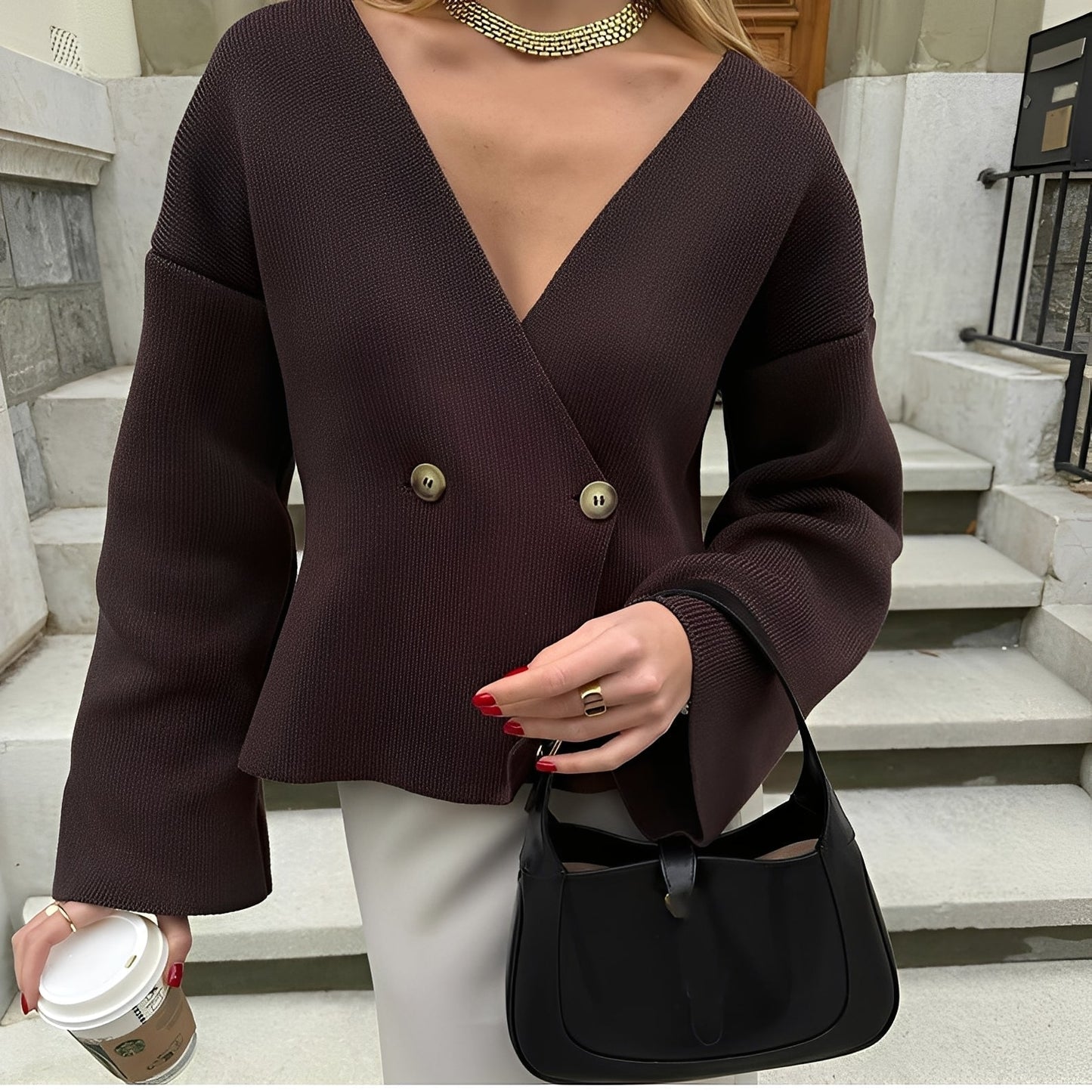 Krohn-e | Eleganter, lässig gestrickter Cardigan für Frauen