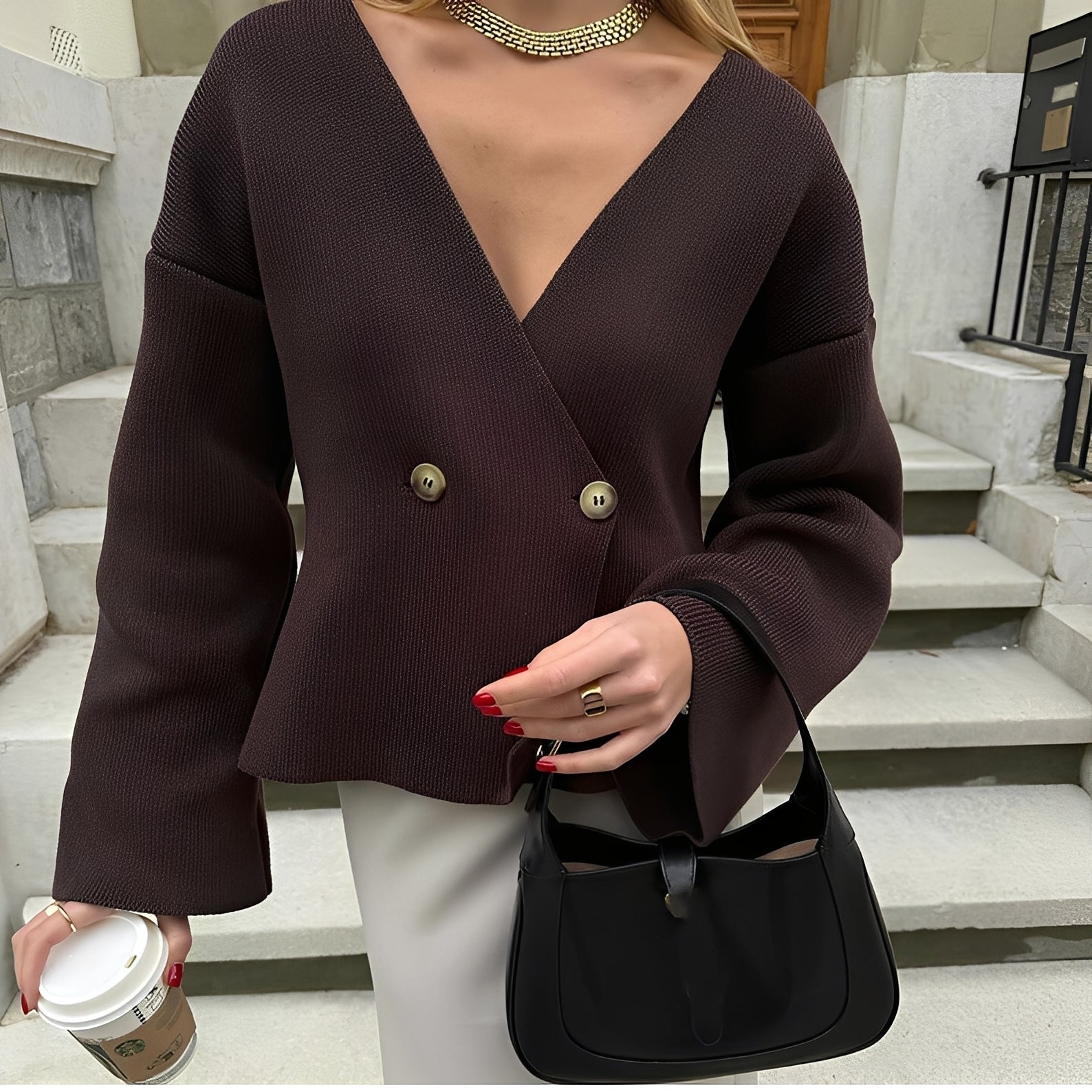 Krohn-e | Eleganter, lässig gestrickter Cardigan für Frauen