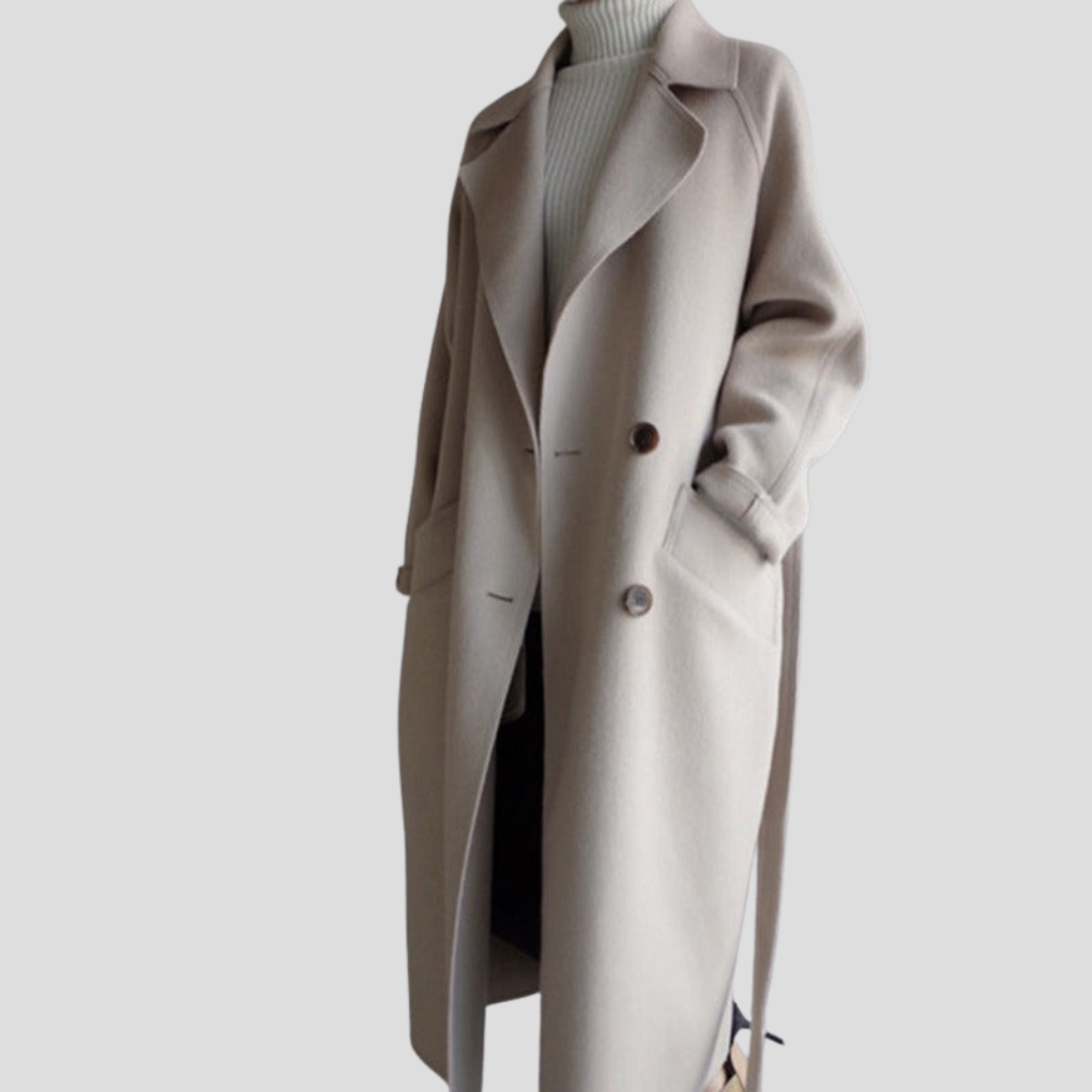 Krohn-e | Langer Wollmantel – Elegante Schicht für kalte Tage