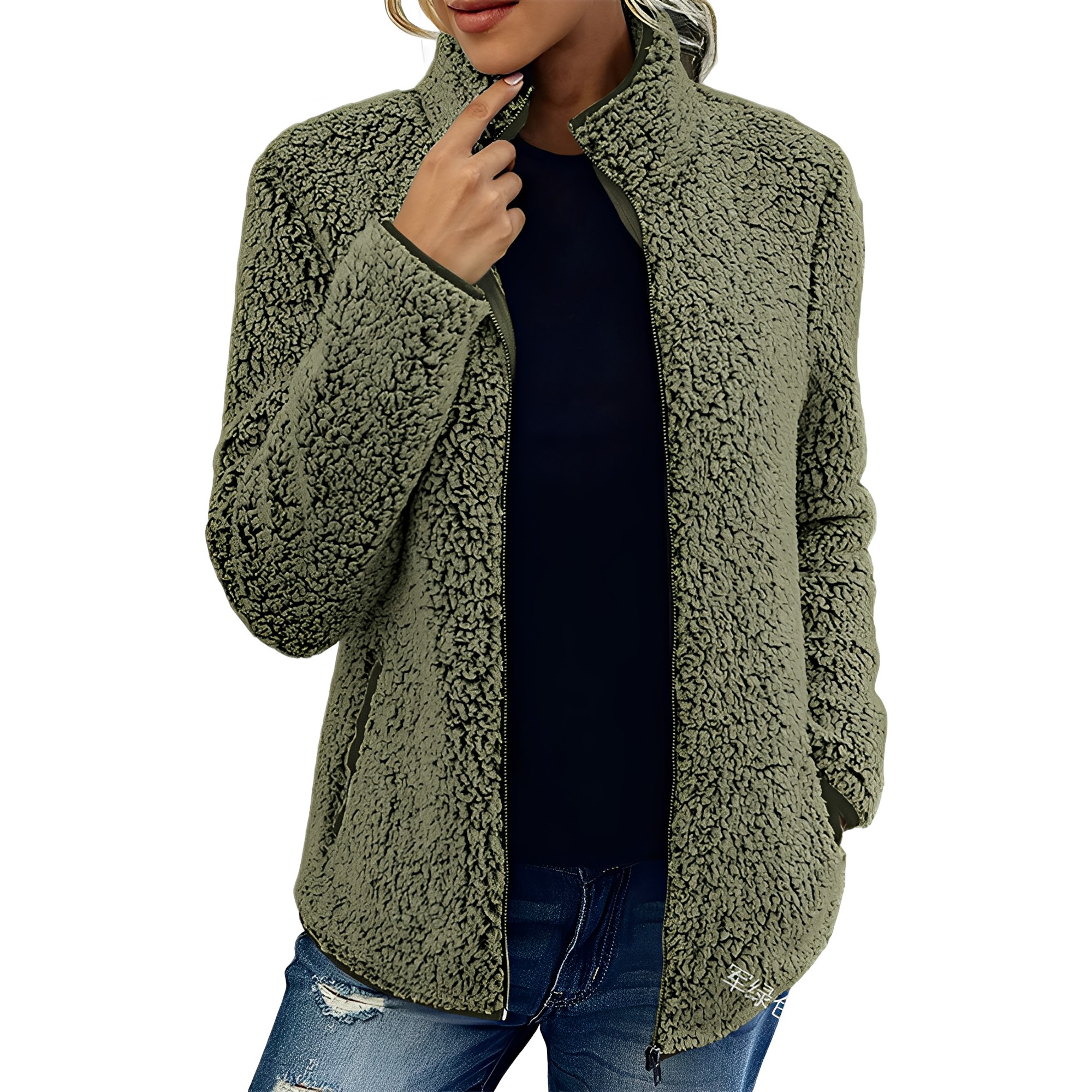 Krohn-e | Eleganter Fleece-Veloursmantel für Damen