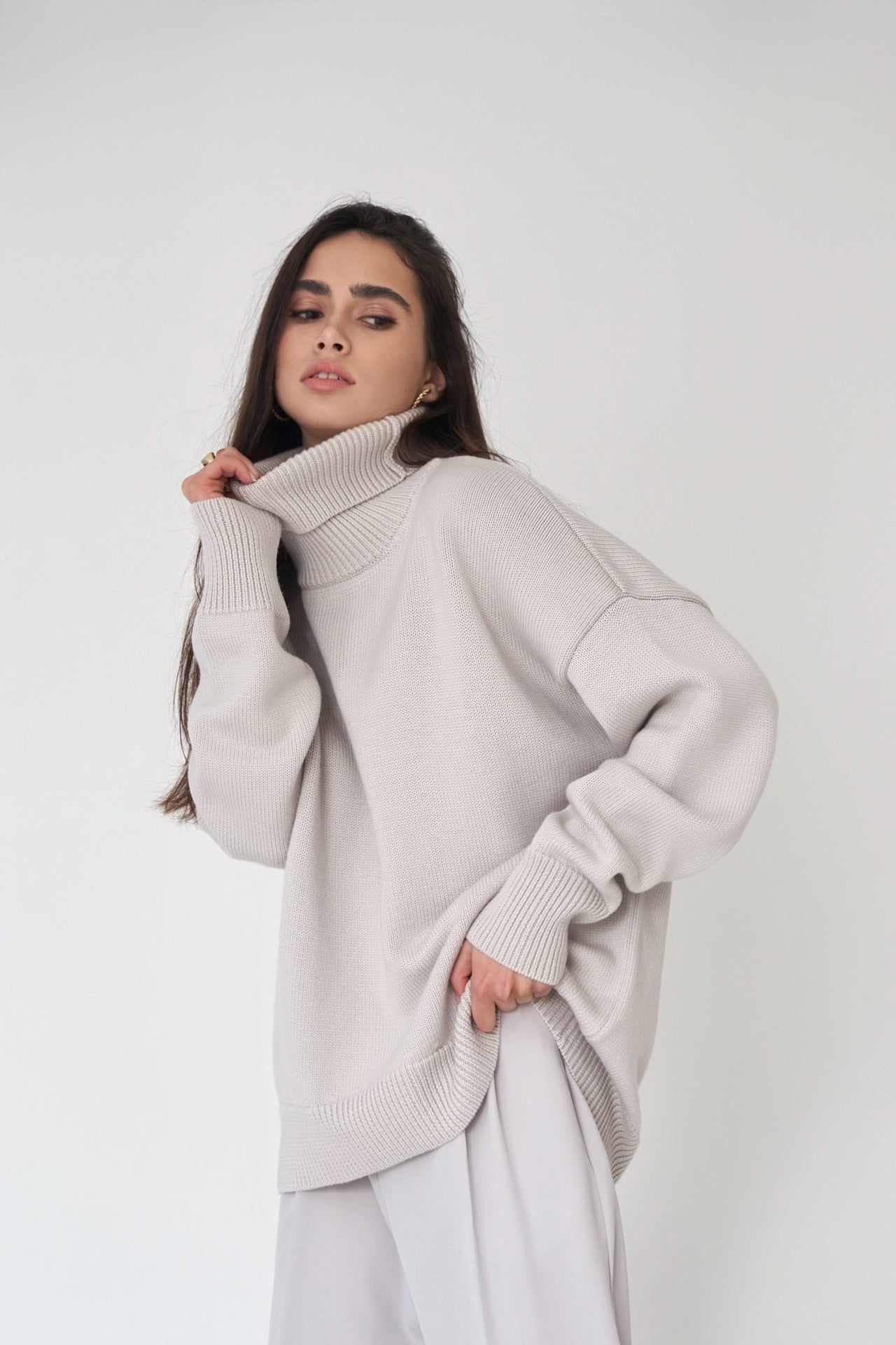 Martinas locker sitzender Rollkragenpullover für den Winter