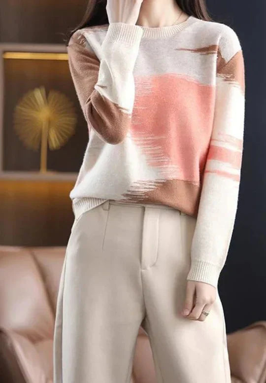 Maelis Langarm-Pullover im Tie-Dye-Look