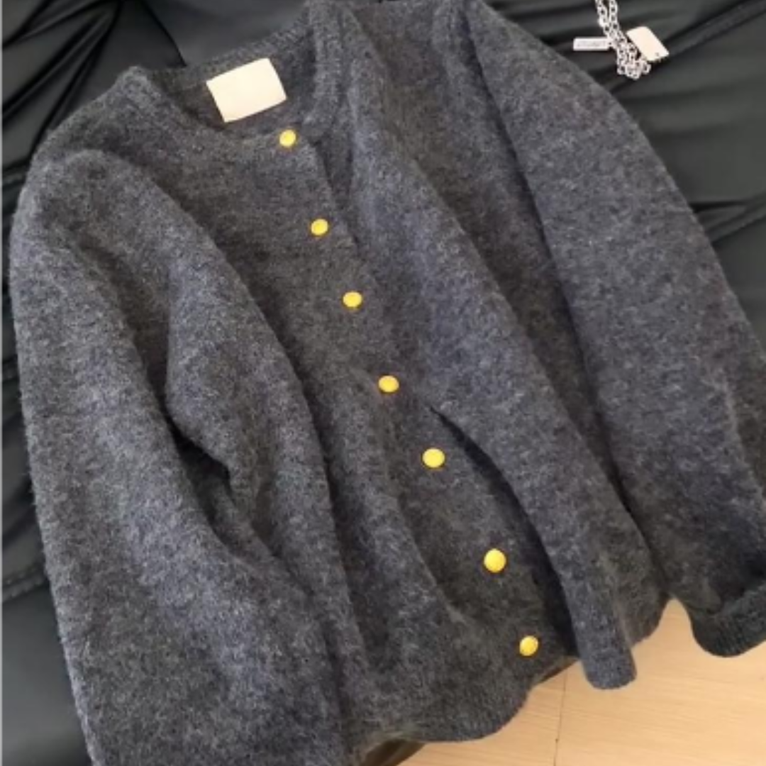 Krohn-e | Cardigan Warm für Frauen Lockerer Schnitt