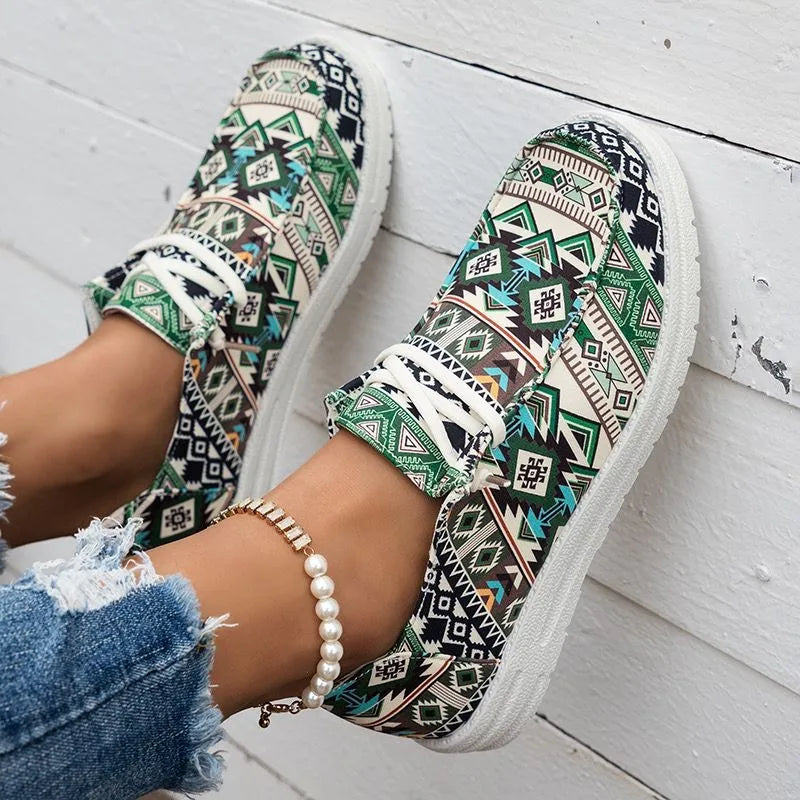 Flache Segeltuchschuhe Naia für Damen