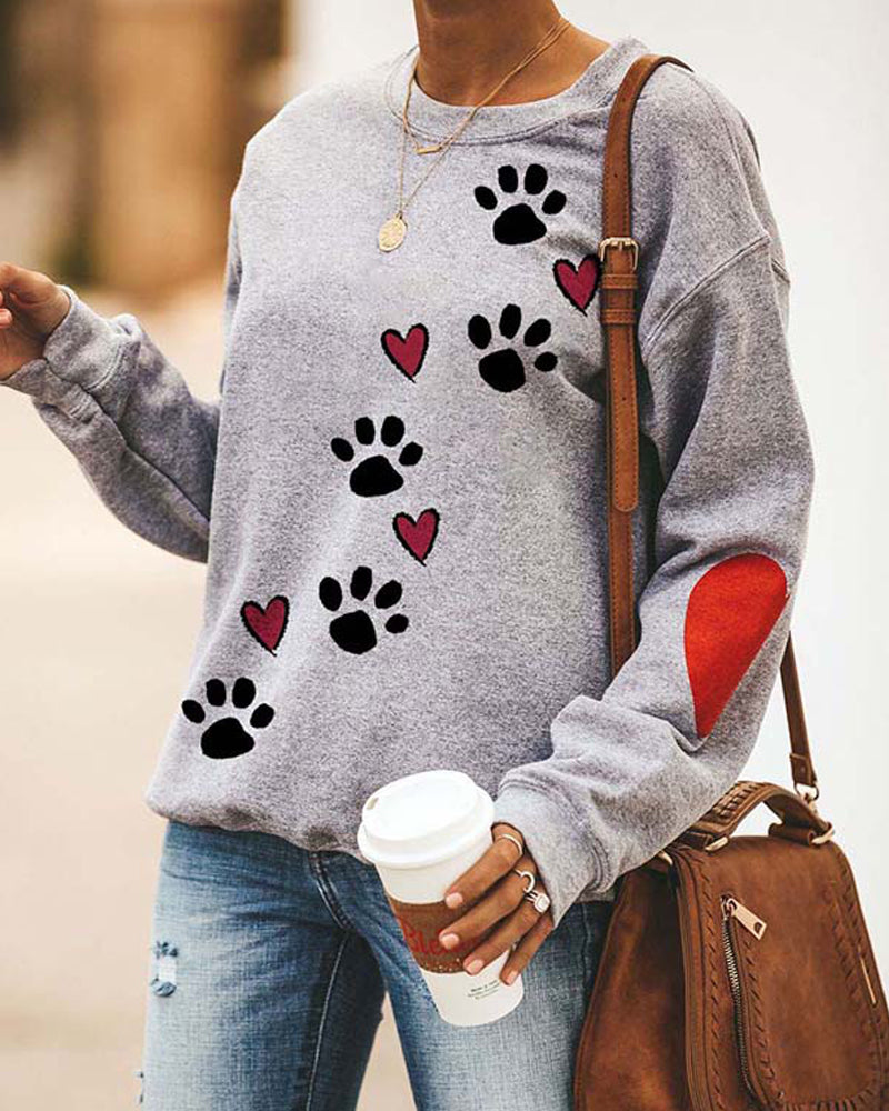 Sweatshirt mit Pfotenabdruck von Fudus