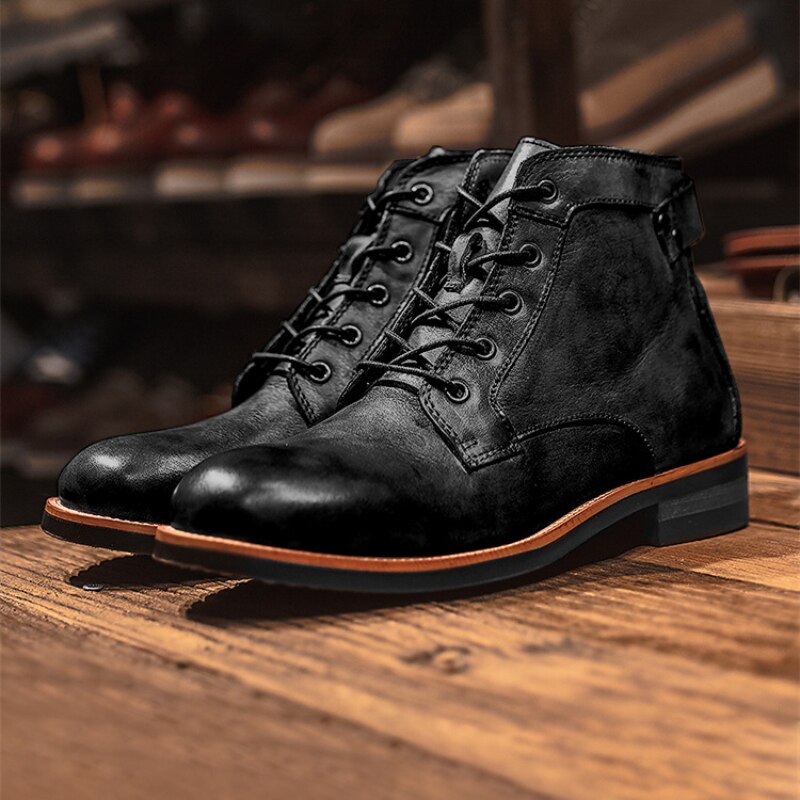Männerstiefel aus Leder – Orthopädisch – Modell Clyde