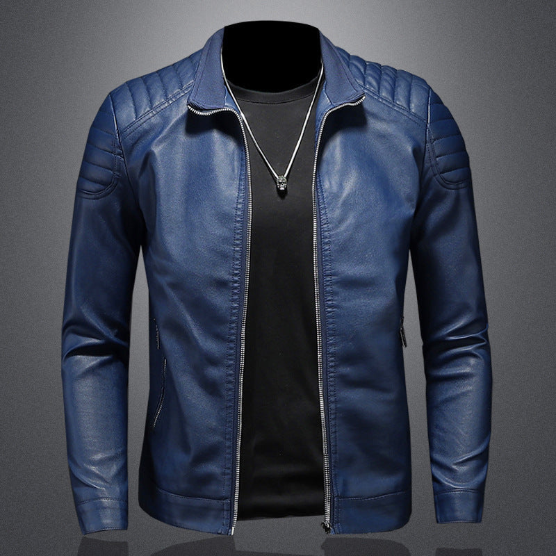 Krohn-e | Stylische, Slim Fit Lederjacke für Männer