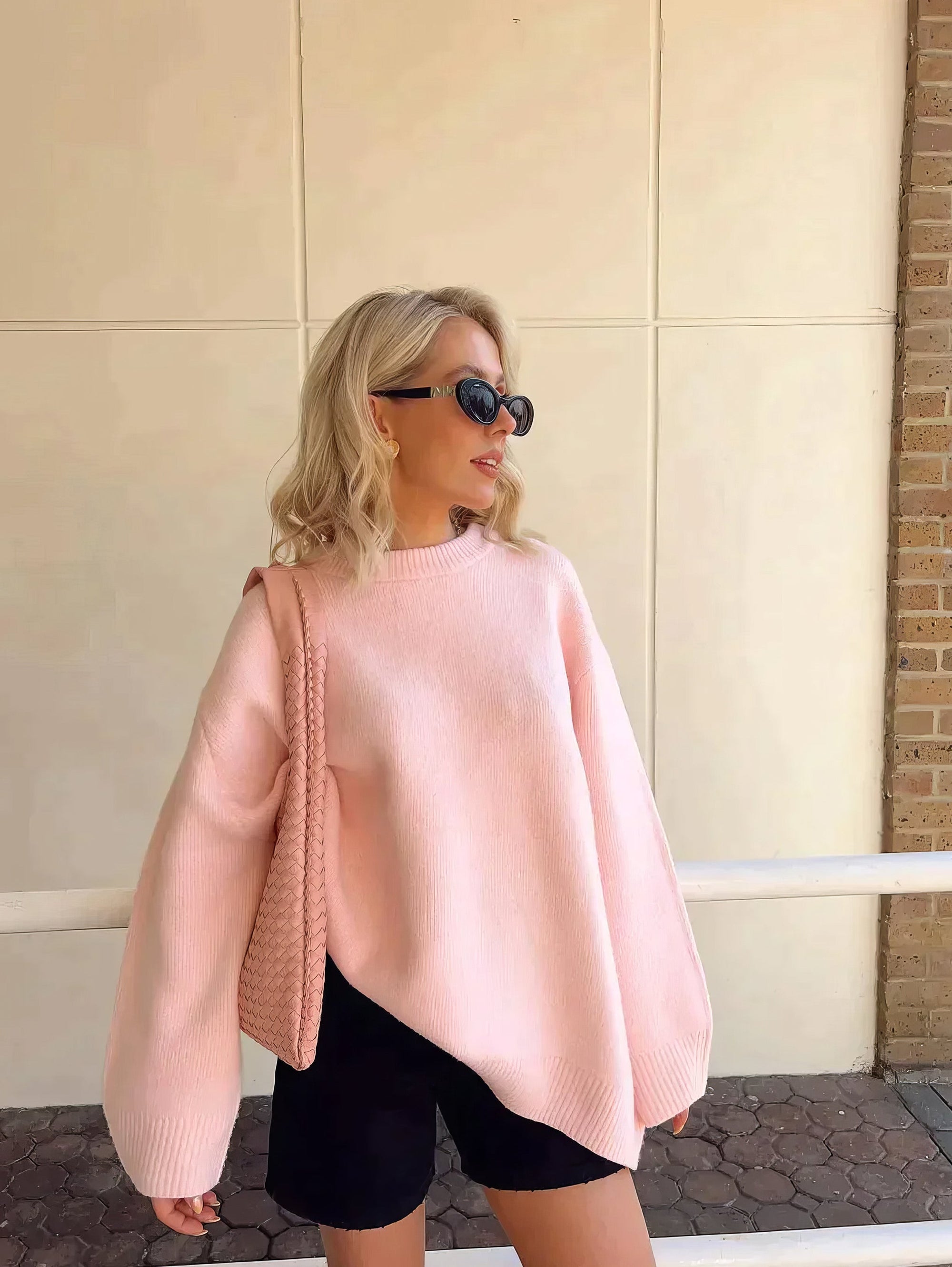 Krohn-e | Preppy Rundausschnitt Gestrickter Pullover