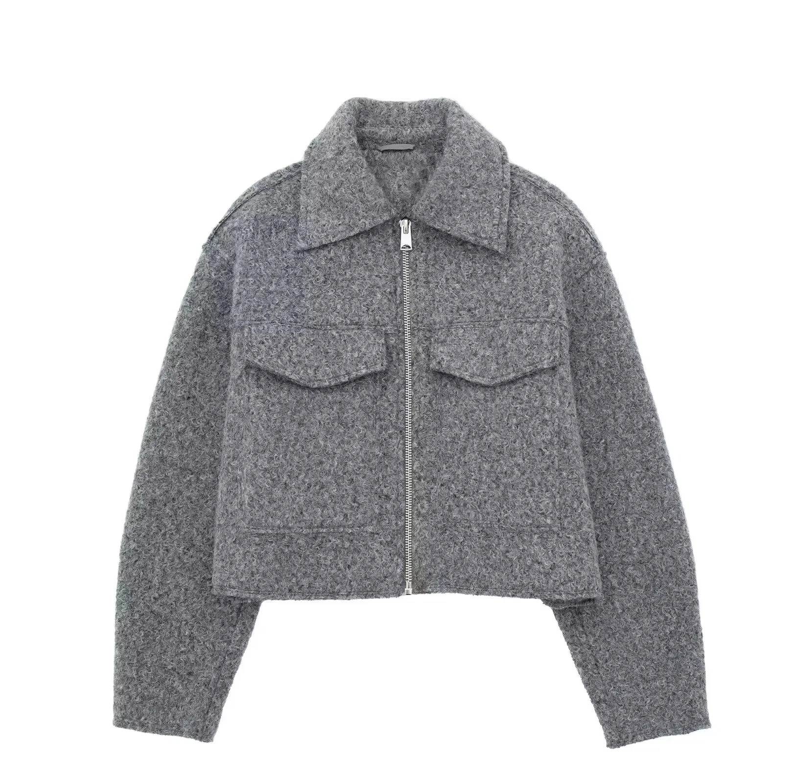 Damen Bomberjacke Agathe: warmer Mantel mit Taschen und stylischer, komfortabler Passform