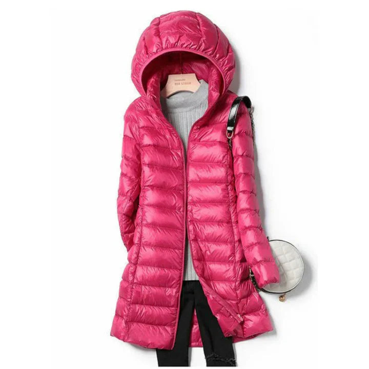 Krohn-e | Lange Winterjacke für Frauen mit Kapuze