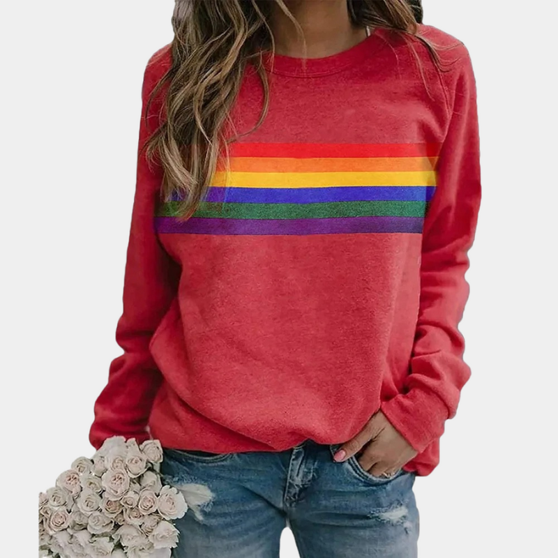 Damen-Sweatshirt mit Streifen von Fudus