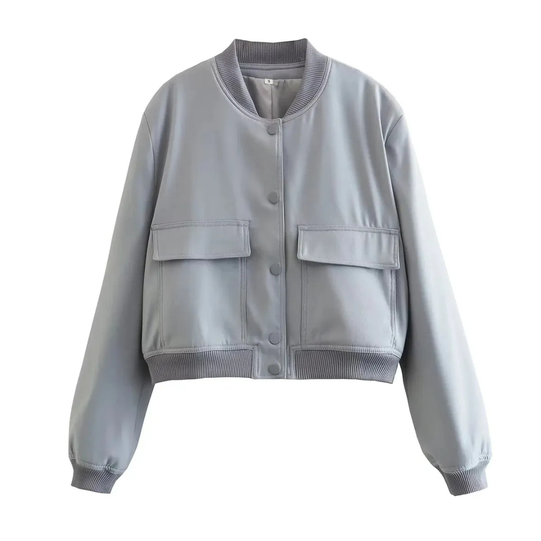 Krohn-e | Kurze Jacke mit Rundhalsausschnitt für Frauen