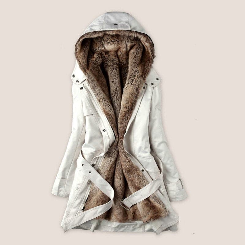 Krohn-e | Kunstfell Gefütterter Parka - Kapuzen-Parka Bis Zur Mitte Des Oberschenkels