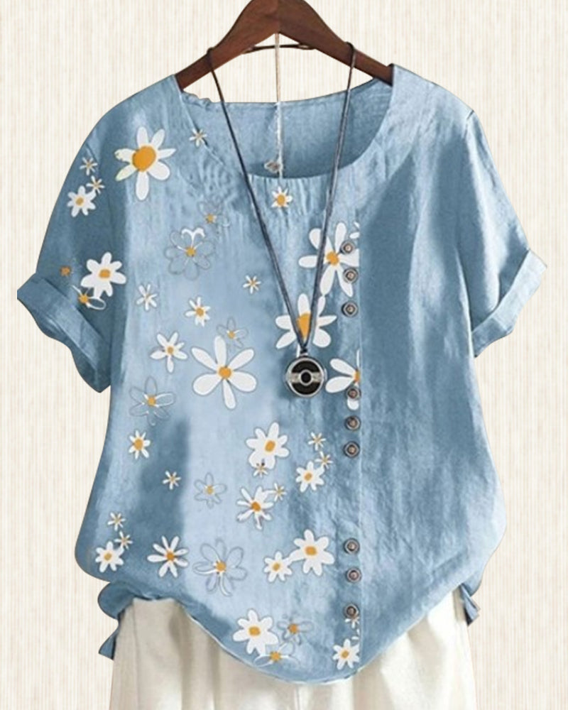 Baumwollhemd mit kurzen Ärmeln