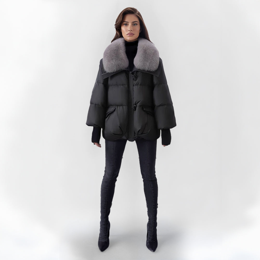 Krohn-e | Pufferjacke mit Kunstpelzkragen
