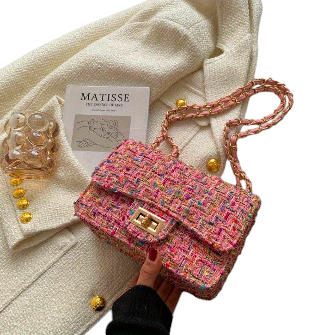 KROHN-E Damen Schultertasche Umhängetasche Elegant Muster