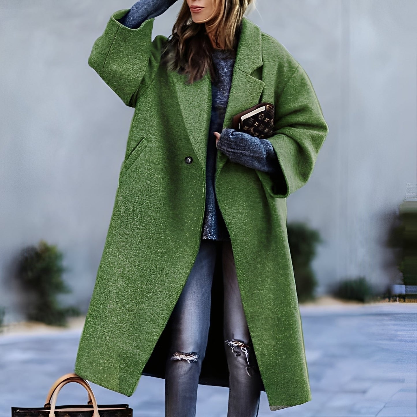 Krohn-e | Eleganter, klassischer, lockerer Mantel für Frauen