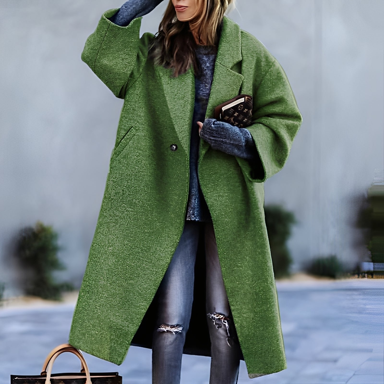 Krohn-e | Eleganter, klassischer, lockerer Mantel für Frauen