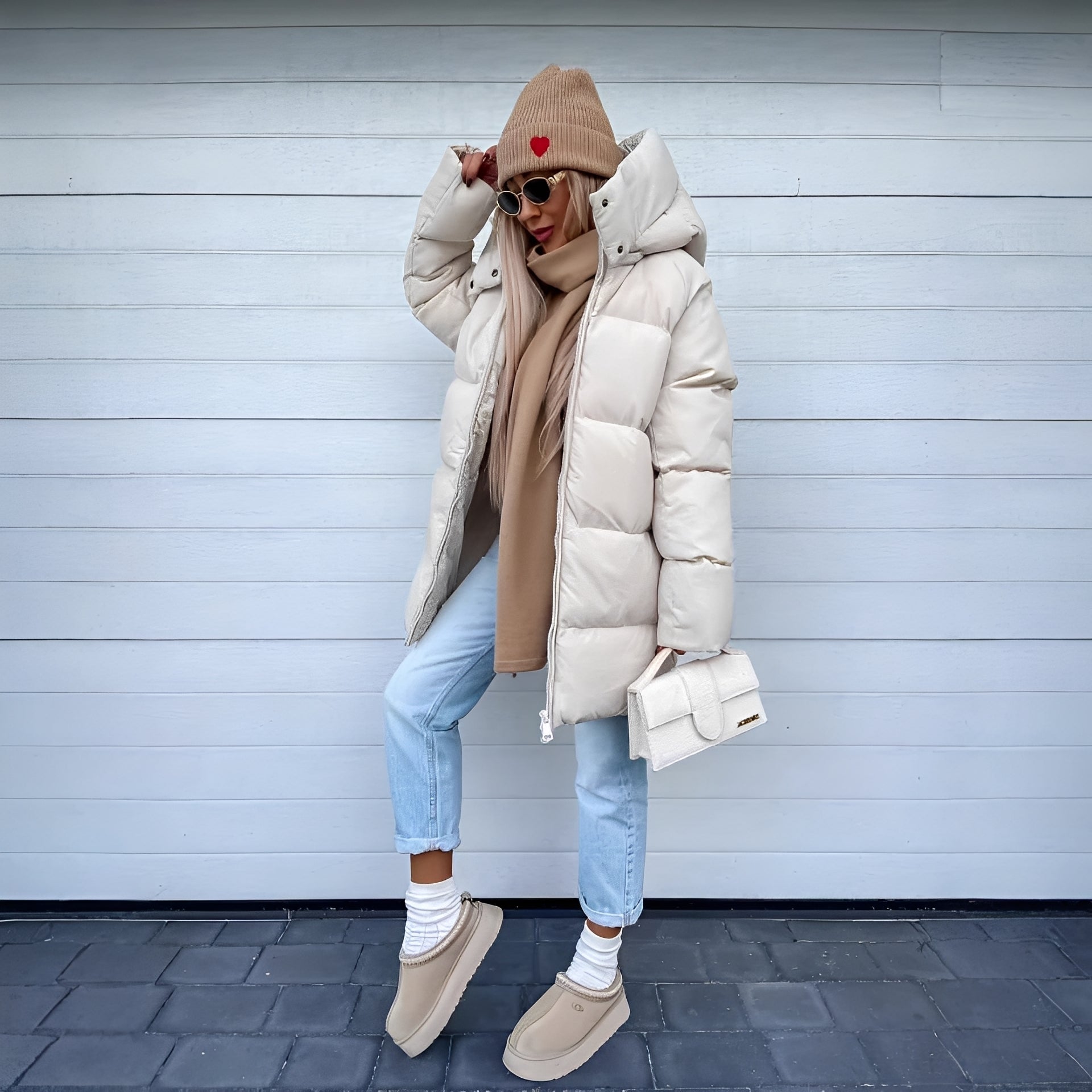 Krohn-e | Elegante, gepolsterte Parkajacke für Frauen