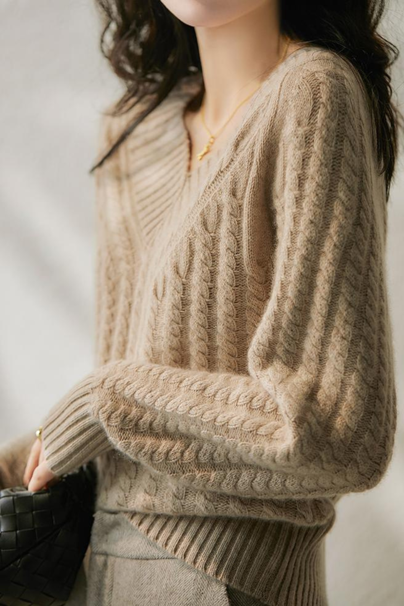 Krohn-e | Pullover aus Strick mit V-Ausschnitt für Damen