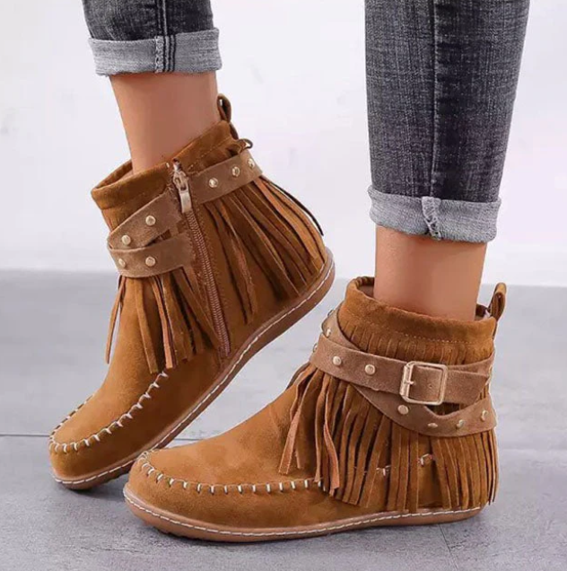 Krohn-e | Wildleder Fransen Stiefel