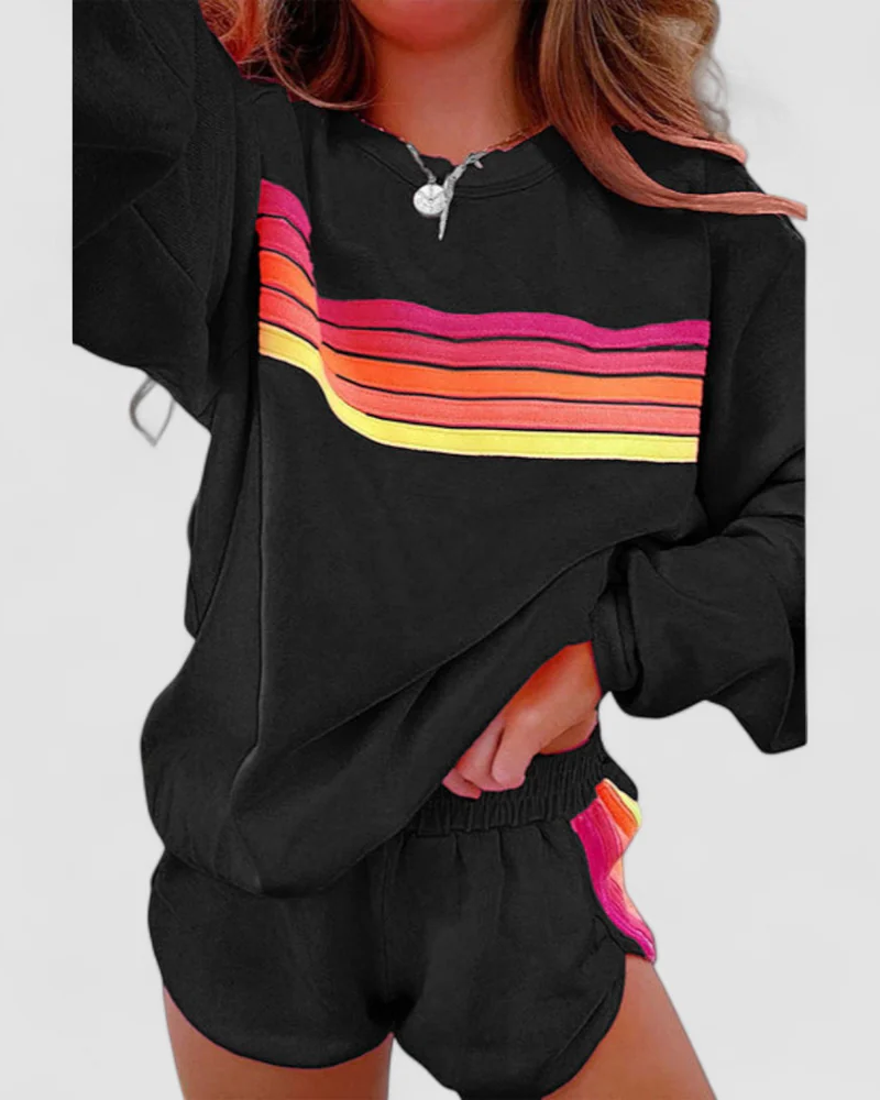Krohn-e | Gestreiftes Pyjama-Set