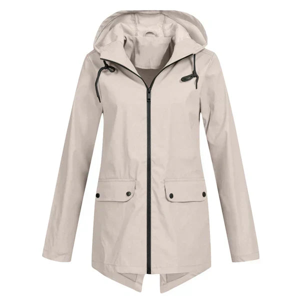 Krohn-e | Trendy Damen Regenjacke mit Kapuze