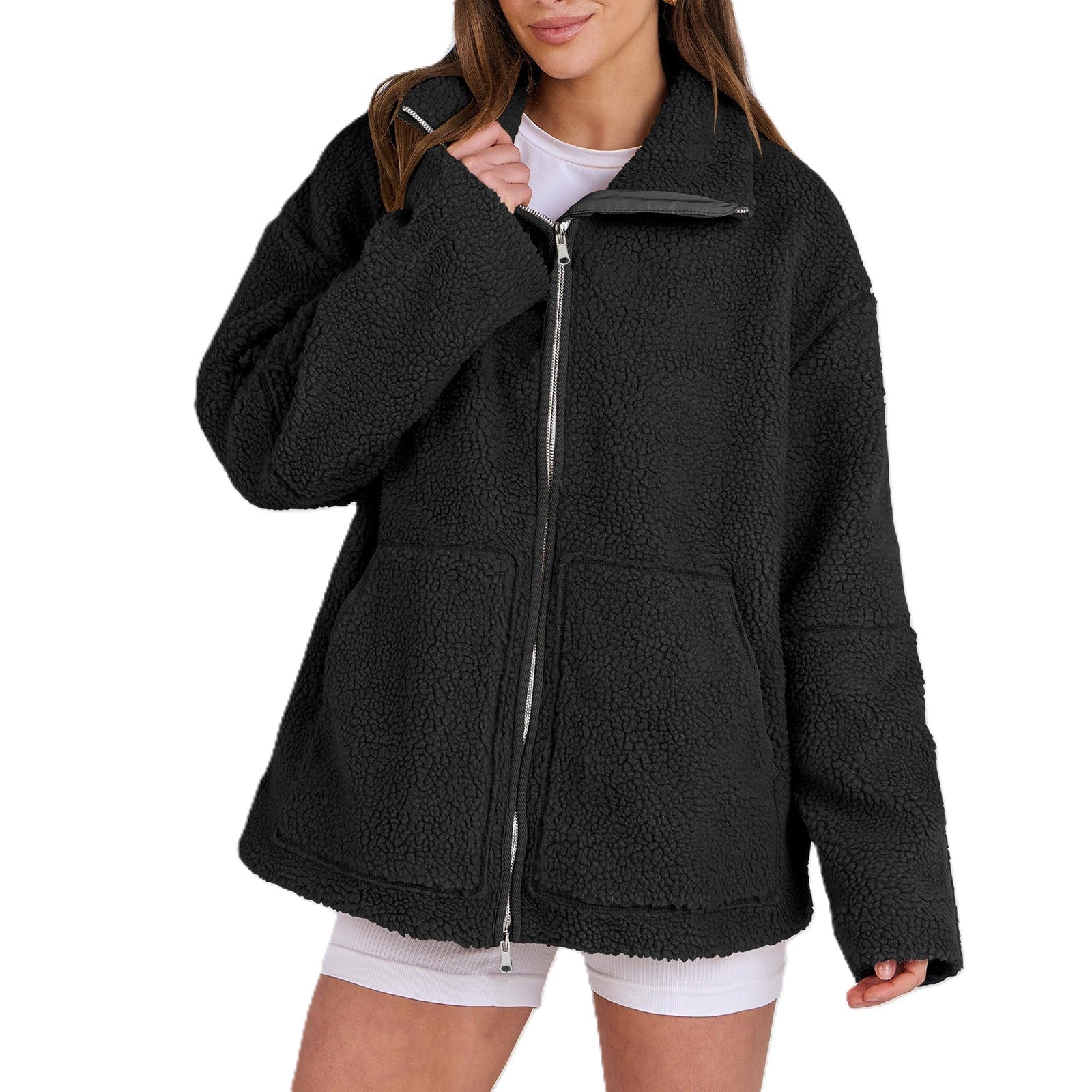 Krohn-e | Gemütliche Teddyjacke aus Wolle für Frauen
