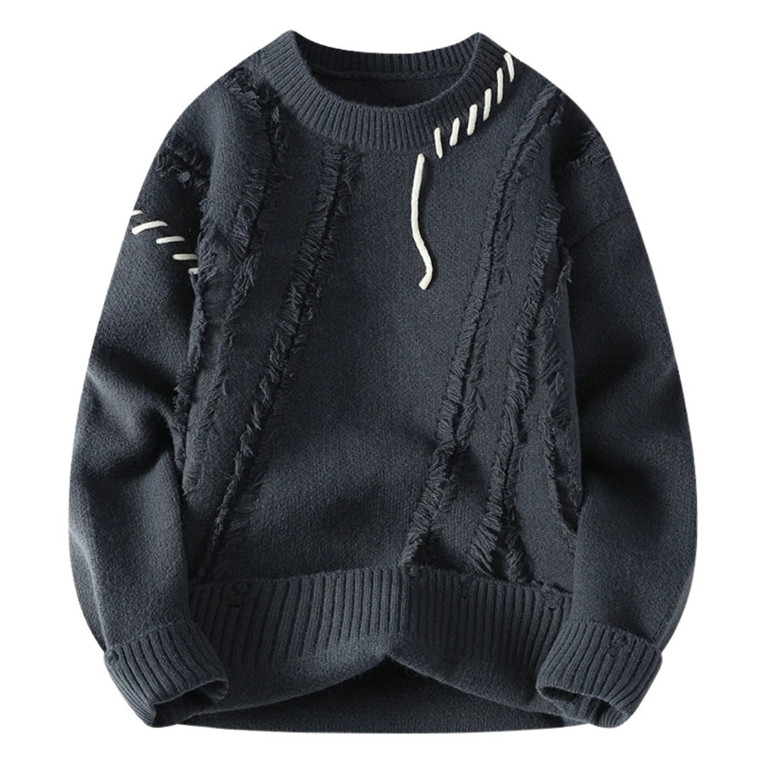 Krohn-e | Strickjacke mit Rohnähten Lässiger Schnitt Einzigartiger Streetwear-stil
