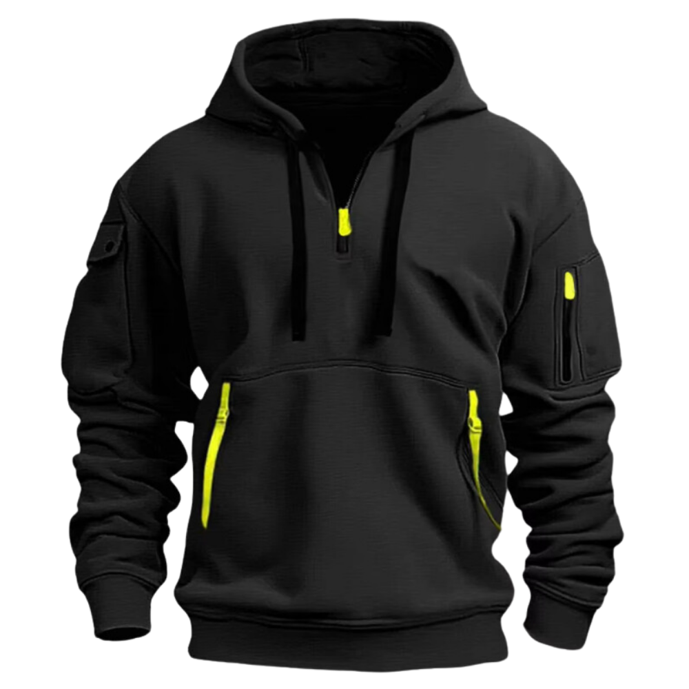 Krohn-e | Kapuzenshirt mit Reißverschlüssen Weich und Praktisch Perfekt für Outdoor-aktivitäten