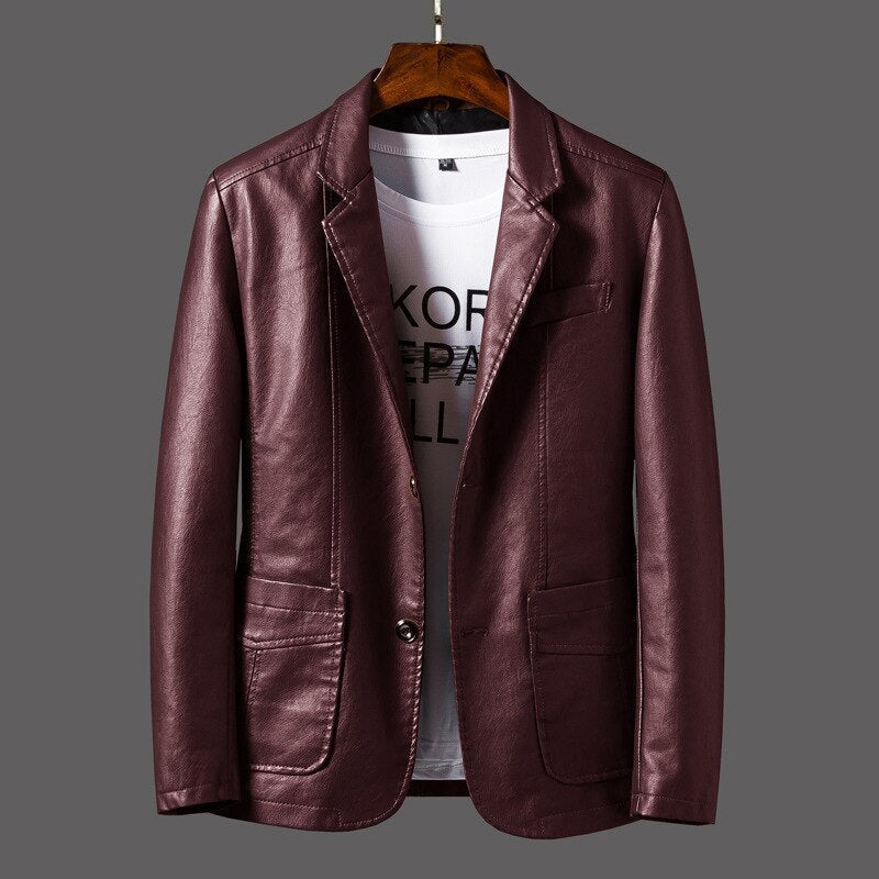 Herren Lederjacke im lässigen Stil - Steno